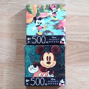 Mickey & Minnie 500 PC Duo Puzzles New Sealed